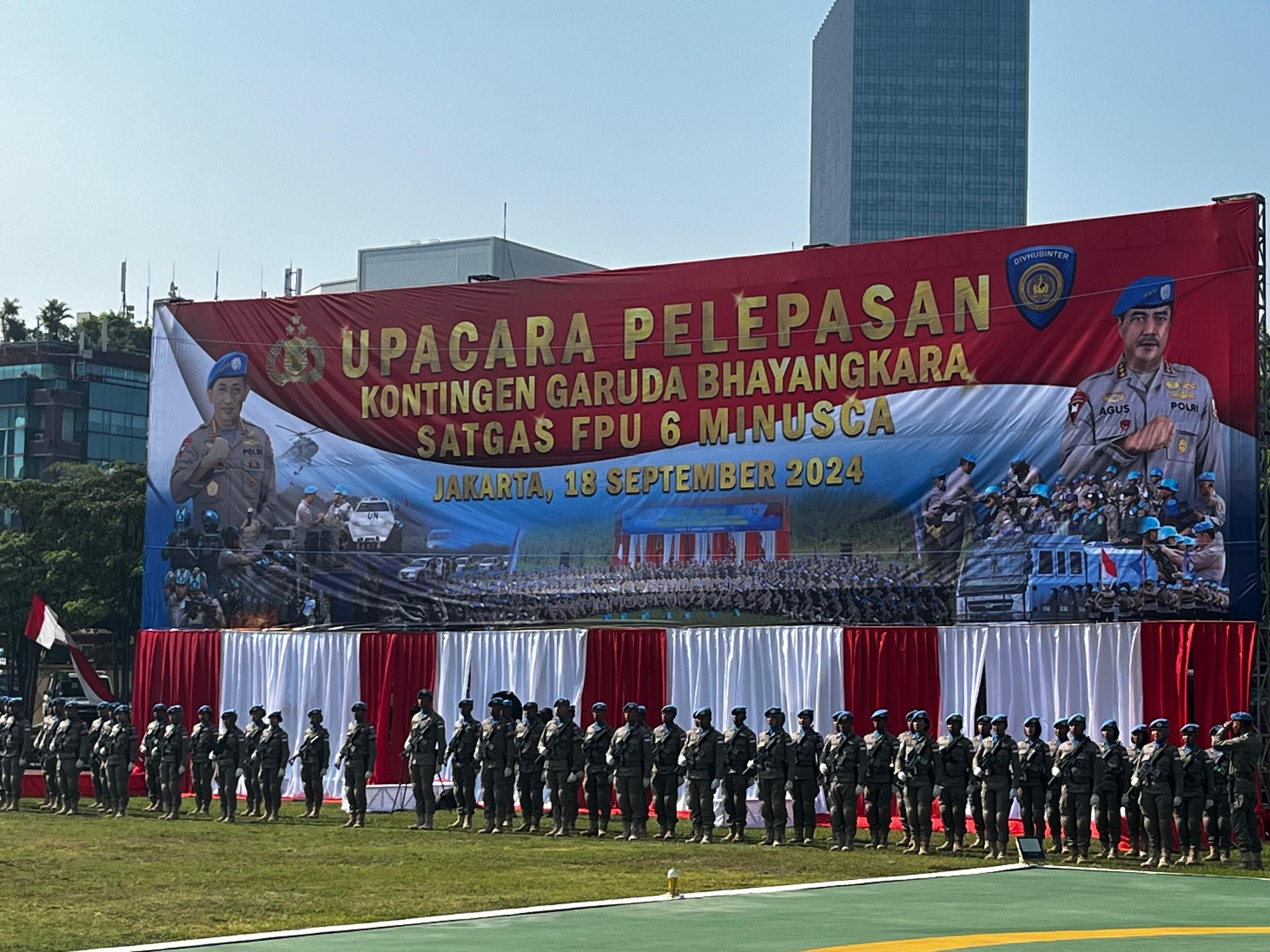 140 Personel Polri Diberangkatkan ke Bangui Afrika Tengah, Ikut Misi Perdamaian PBB