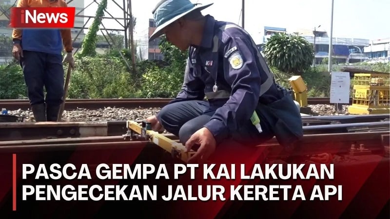 Gempa Guncang Bandung, Kereta Api Sempat Alami Gangguan untuk Pengecekan Jalur