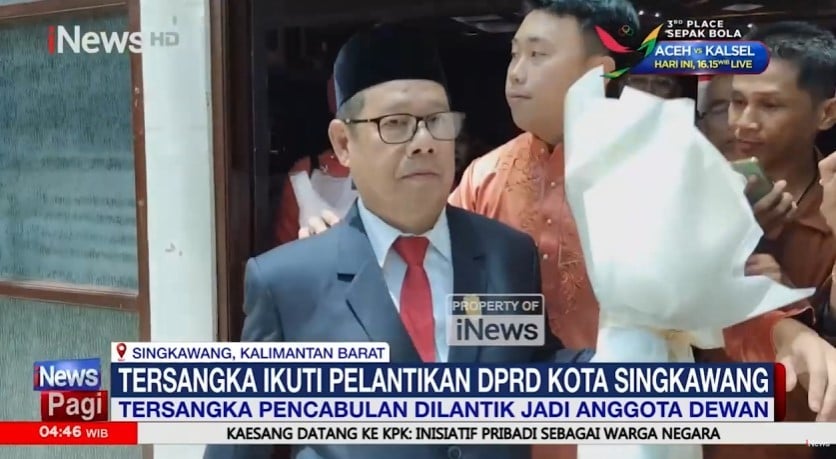 Herman, Tersangka Pencabulan Anak Dilantik Menjadi Anggota DPRD Singkawang