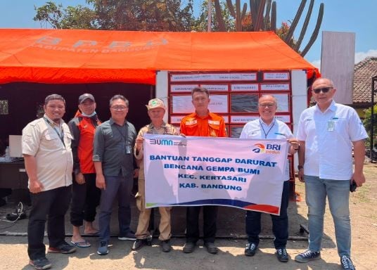 Tanggap Bencana Gempa Bandung dan Garut, BRI Salurkan Bantuan Bagi Warga Terdampak