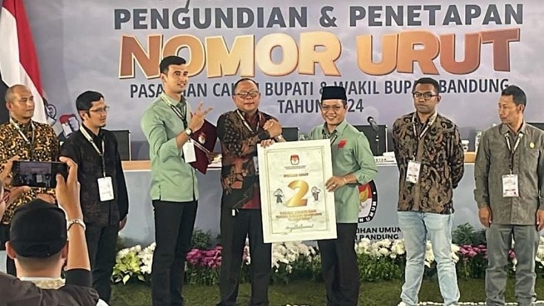 Dadang-Ali yang Diusung Partai Perindo Dapat Nomor Urut 2 di Pilkada Bandung 2024