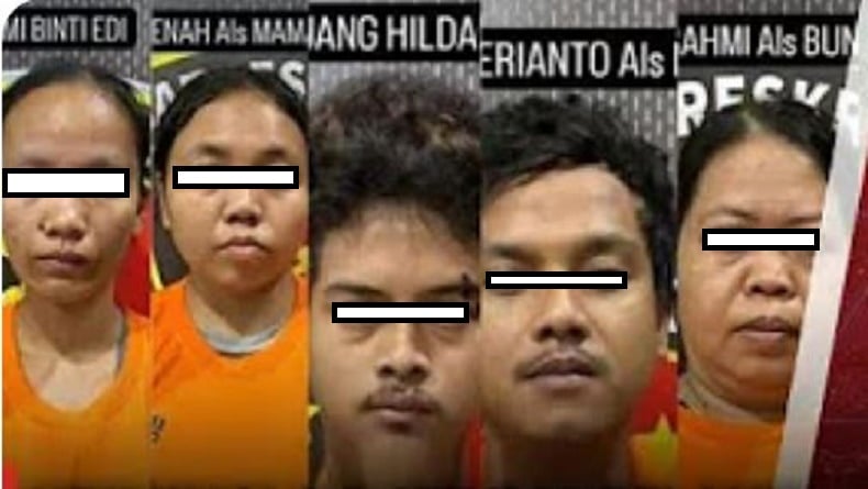 Tampang 5 Pembunuh Bocah Perempuan Wajah Dilakban di Lebak Banten