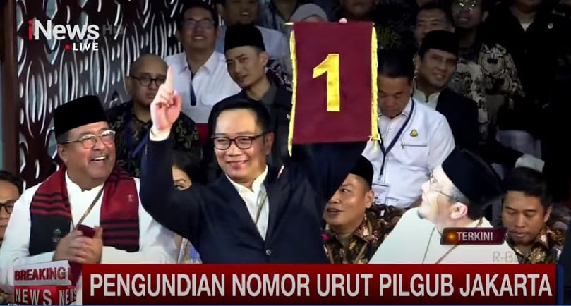 Sah! RK-Suswono Nomor Urut 1, Pramono-Rano Nomor 3, Dharma-Kun Nomor 2