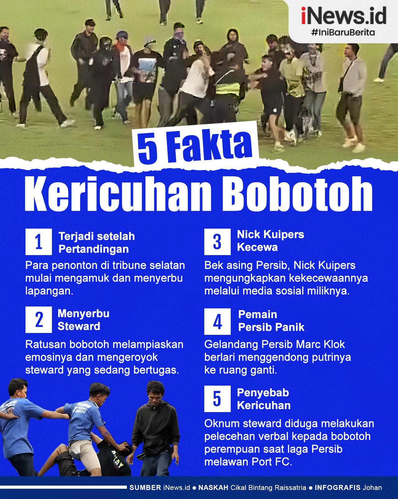 Infografis 7 Fakta Kericuhan Bobotoh usai Laga Persib vs Persija