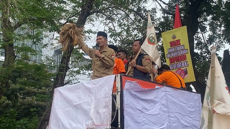 Demo Hari Tani, Massa Minta Prabowo-Gibran Sejahterakan Petani dan Buruh