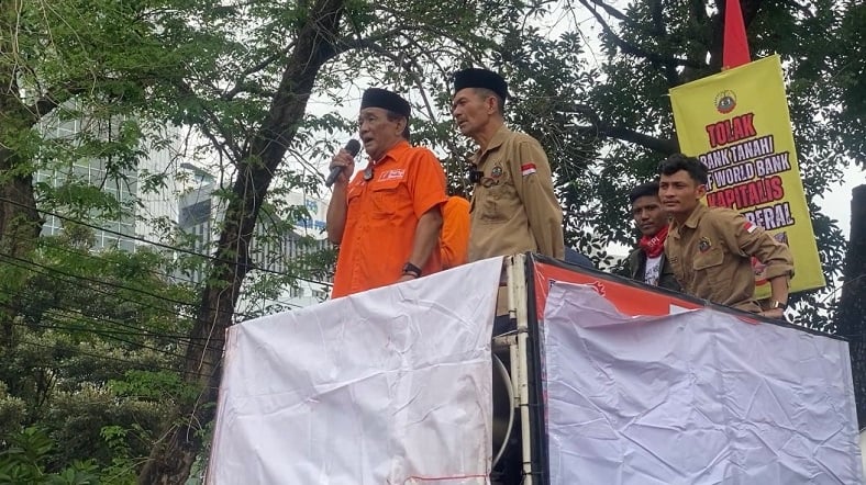 Petani Demo di Patung Kuda, Tegaskan Aksi Tak Bermuatan Politis