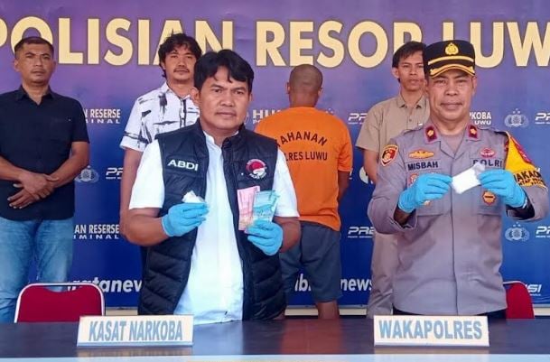 Sembunyikan Sabu dalam Dubur, Pengedar Jaringan Malaysia Ditangkap di Luwu