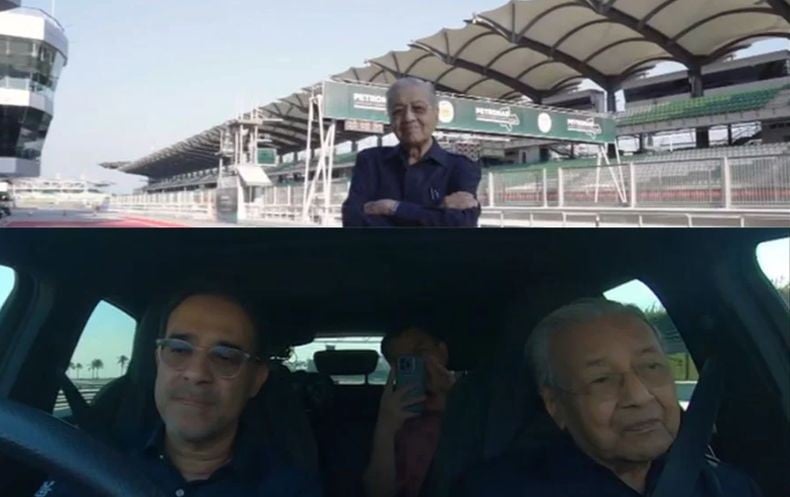 Wow! Usia Nyaris Seabad, Mahathir Mohamad Berani Ngebut di Sirkuit Sepang