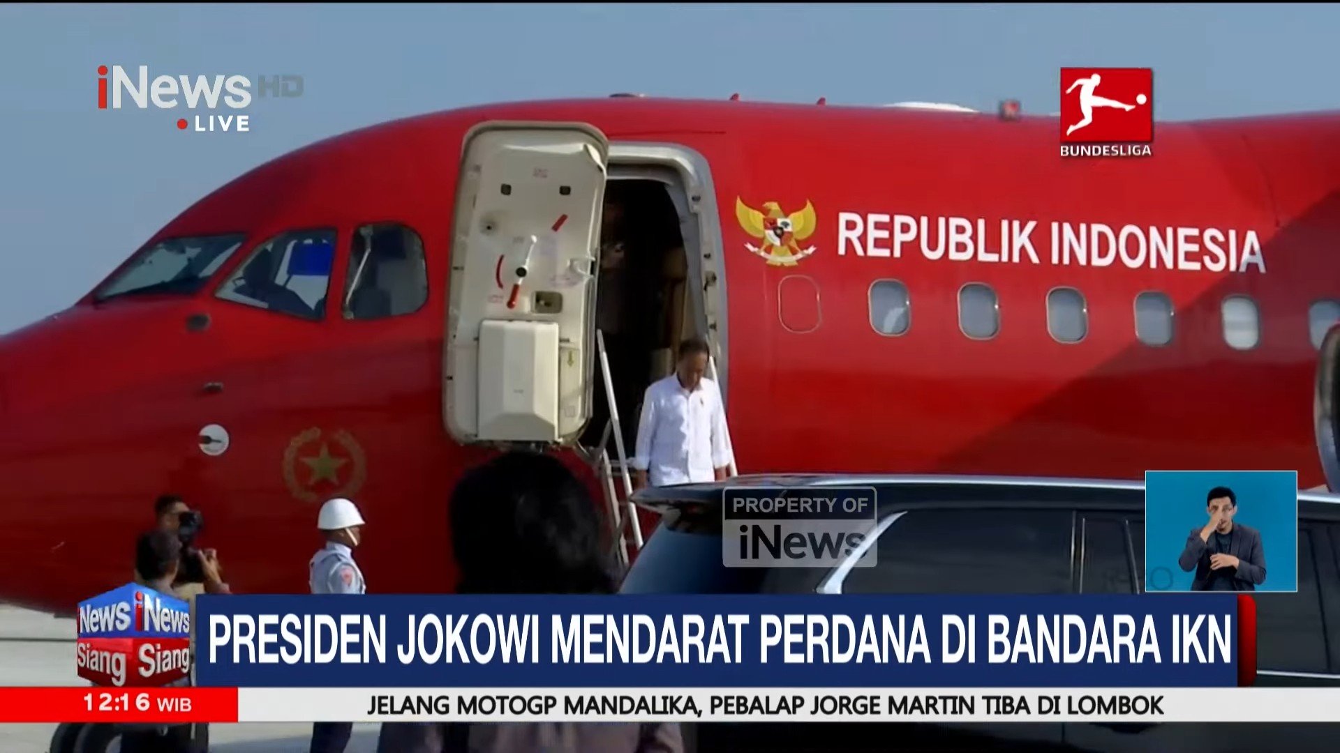 Pendaratan Perdana Pesawat Kepresidenan di Bandara IKN