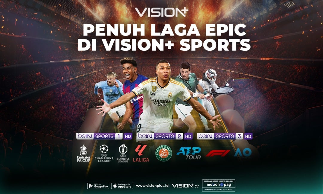 Nonton La Liga hingga F1 Cuma Rp36.000, Langganan beIN Sports di Vision+ Sekarang!