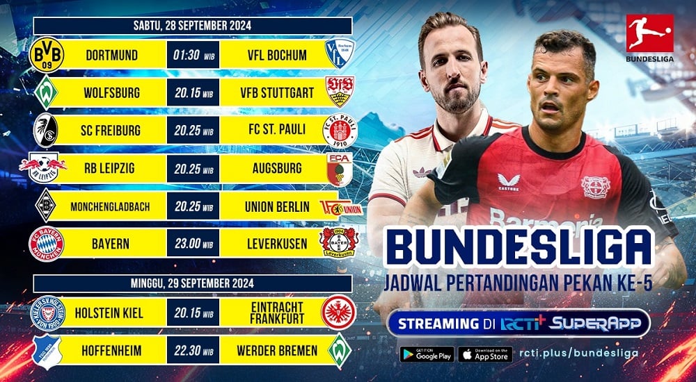 Link Live Streaming Bundesliga Pekan ke-5: Bayern Munchen Vs Bayer Leverkusen