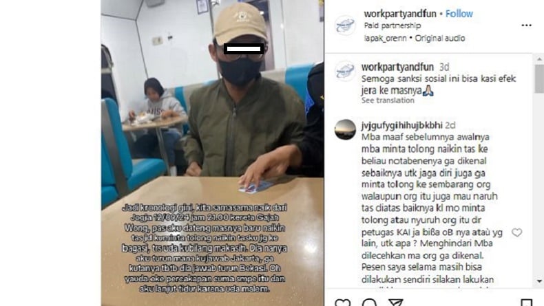 Cerita Memilukan Perempuan Penumpang Kereta dari Yogja, Dilecehkan Pria saat Tidur