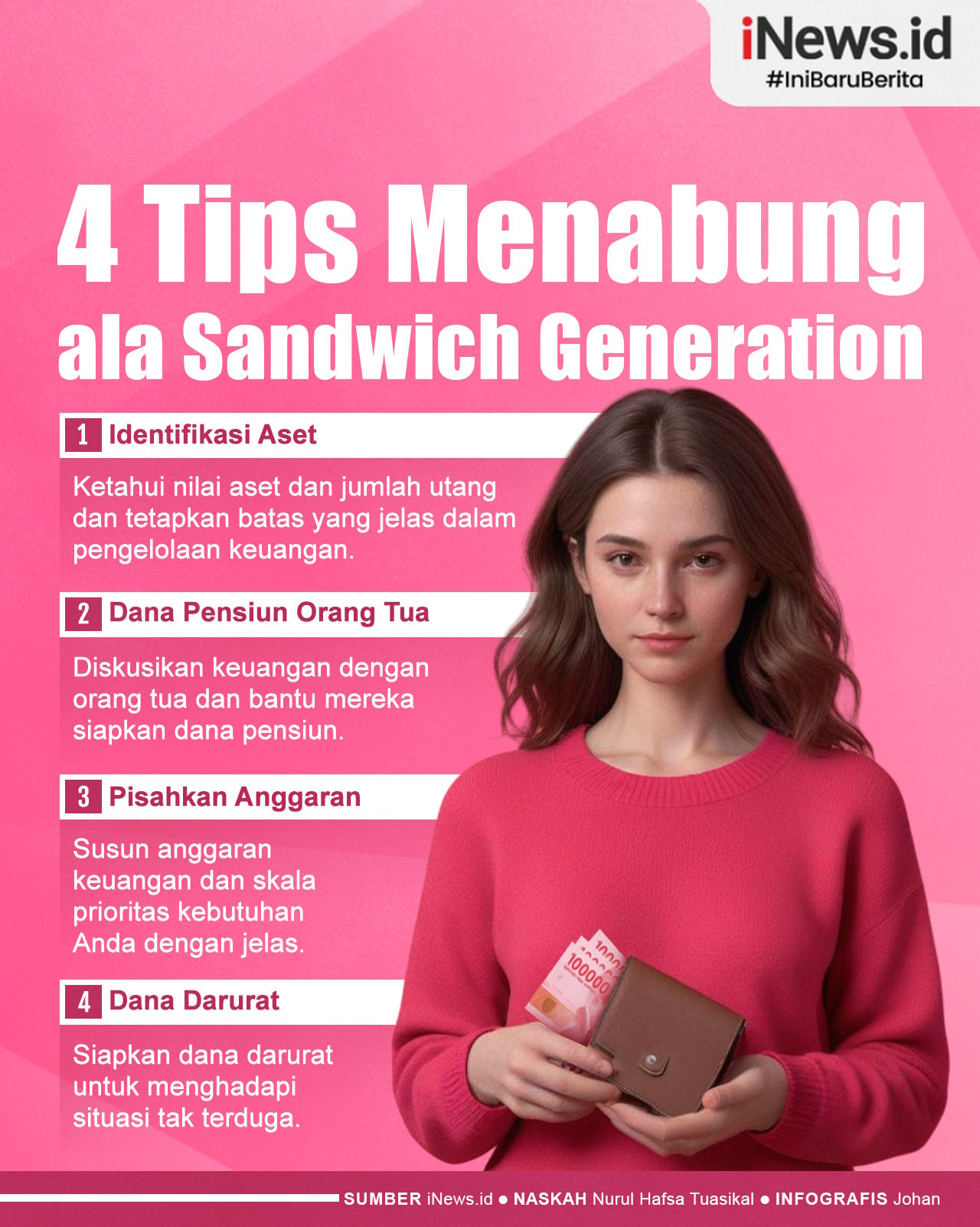 Infografis 4 Tips Menabung ala Sandwich Generation