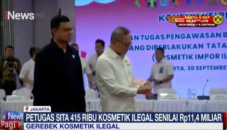 415.000 Kosmetik Ilegal Senilai Rp11,4 Miliar Disita