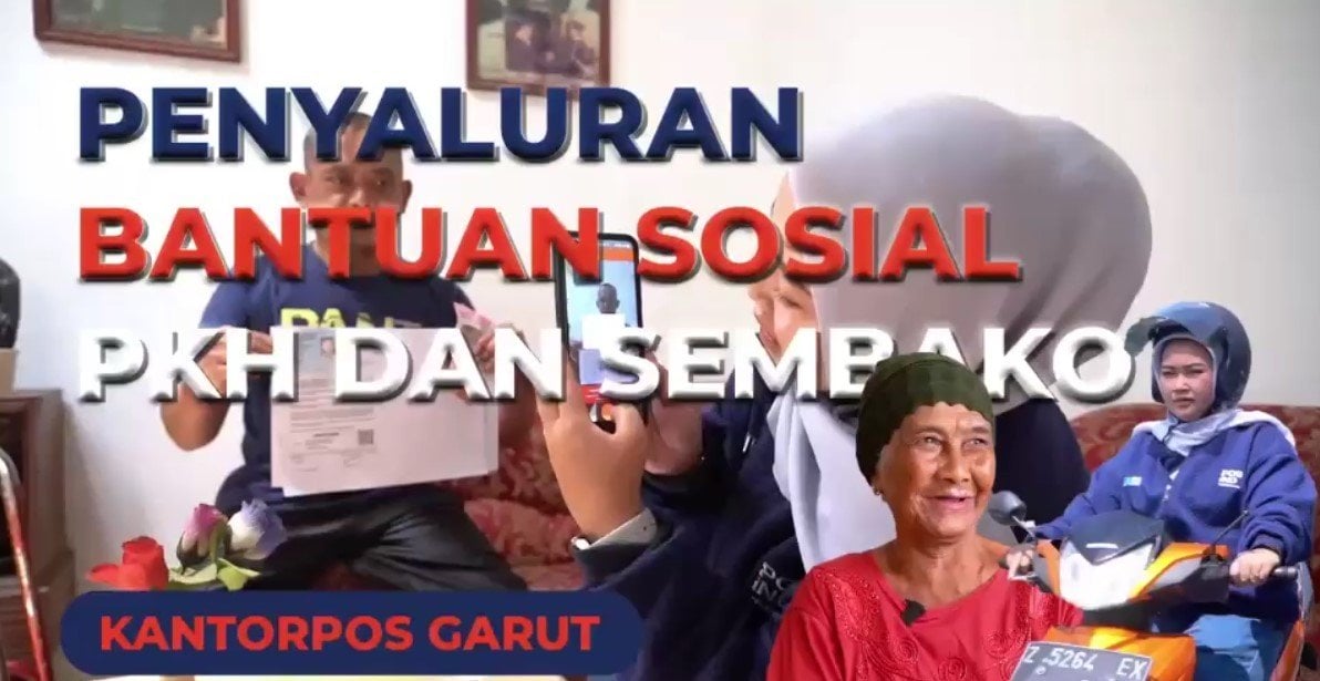 Kantorpos Garut Salurkan Bansos PKH dan Sembako lewat Layanan Door to Door