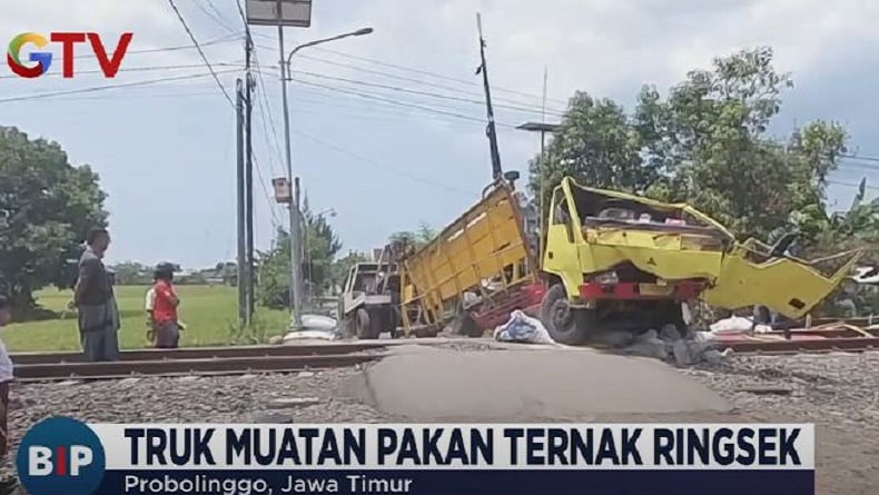 Kecelakaan Kereta Api Tabrak Truk di Probolinggo, 3 Orang Terluka