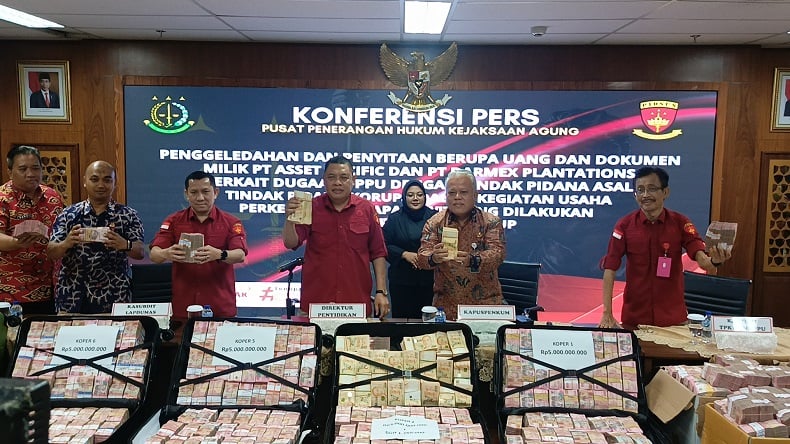 Kejagung Sita Uang Rp372 Miliar terkait Kasus TPPU-Korupsi Duta Palma