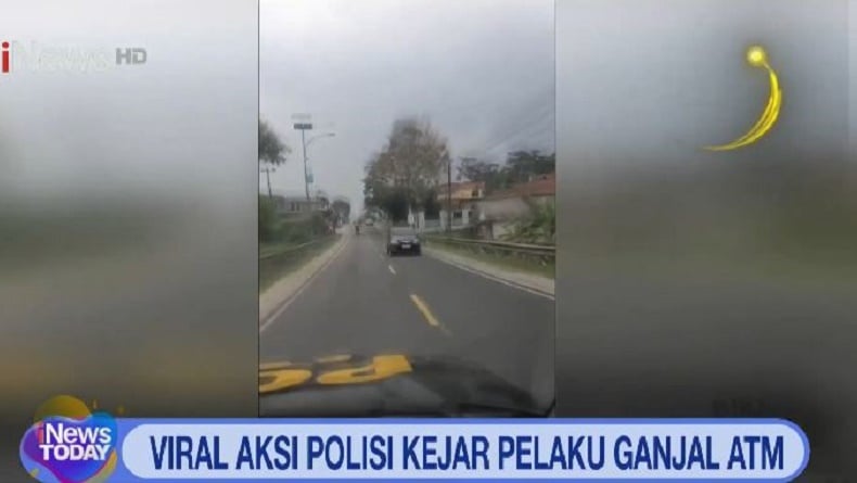 Viral Aksi Polisi Kejar Pelaku Ganjal ATM di Tasikmalaya, Diburu hingga Sejauh 30 Km