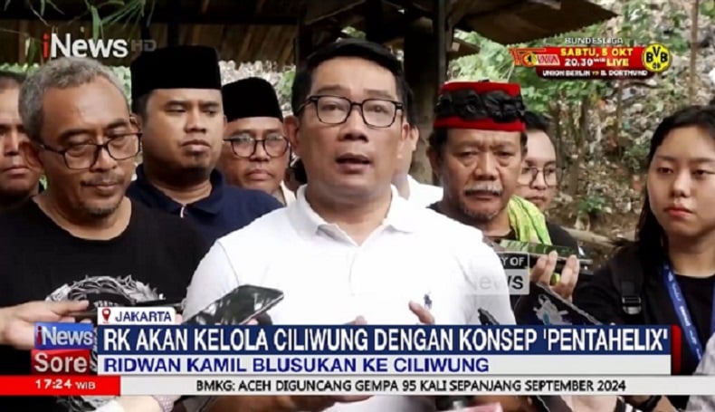 Ridwan Kamil Ingin Bangun Ciliwung dengan Konsep Pentahelix