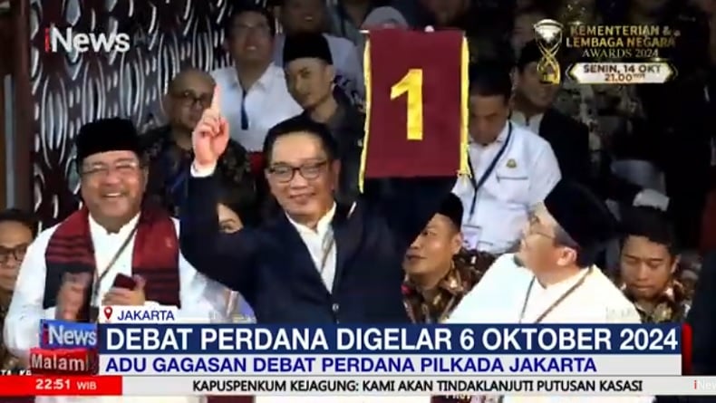 Debat Perdana Pilgub Jakarta Digelar 6 Oktober 2024