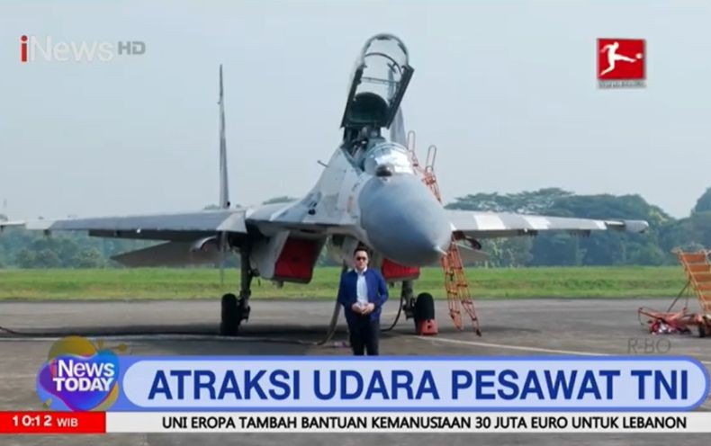 Melihat Persiapan Atraksi Udara Jet Tempur Su-30 untuk HUT TNI