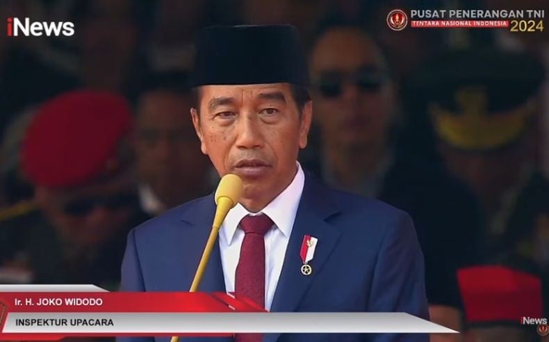 Momen Jokowi Puji Prabowo di Pidato HUT TNI, Perkuat Diplomasi Pertahanan di Kancah Global