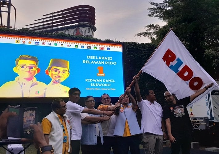 6 Kelompok Relawan Deklarasi Dukung RIDO di Pilgub Jakarta: Satu Tujuan Menangkan RK-Suswono