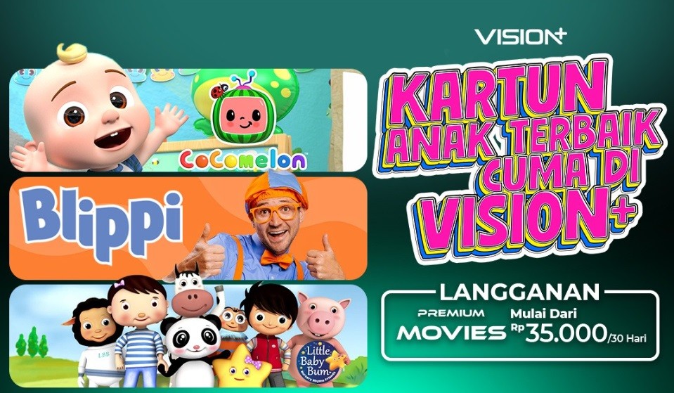 Seru dan Edukatif! Saksikan Cocomelon hingga Deretan Kartun Anak Terbaik Cuma di Vision+