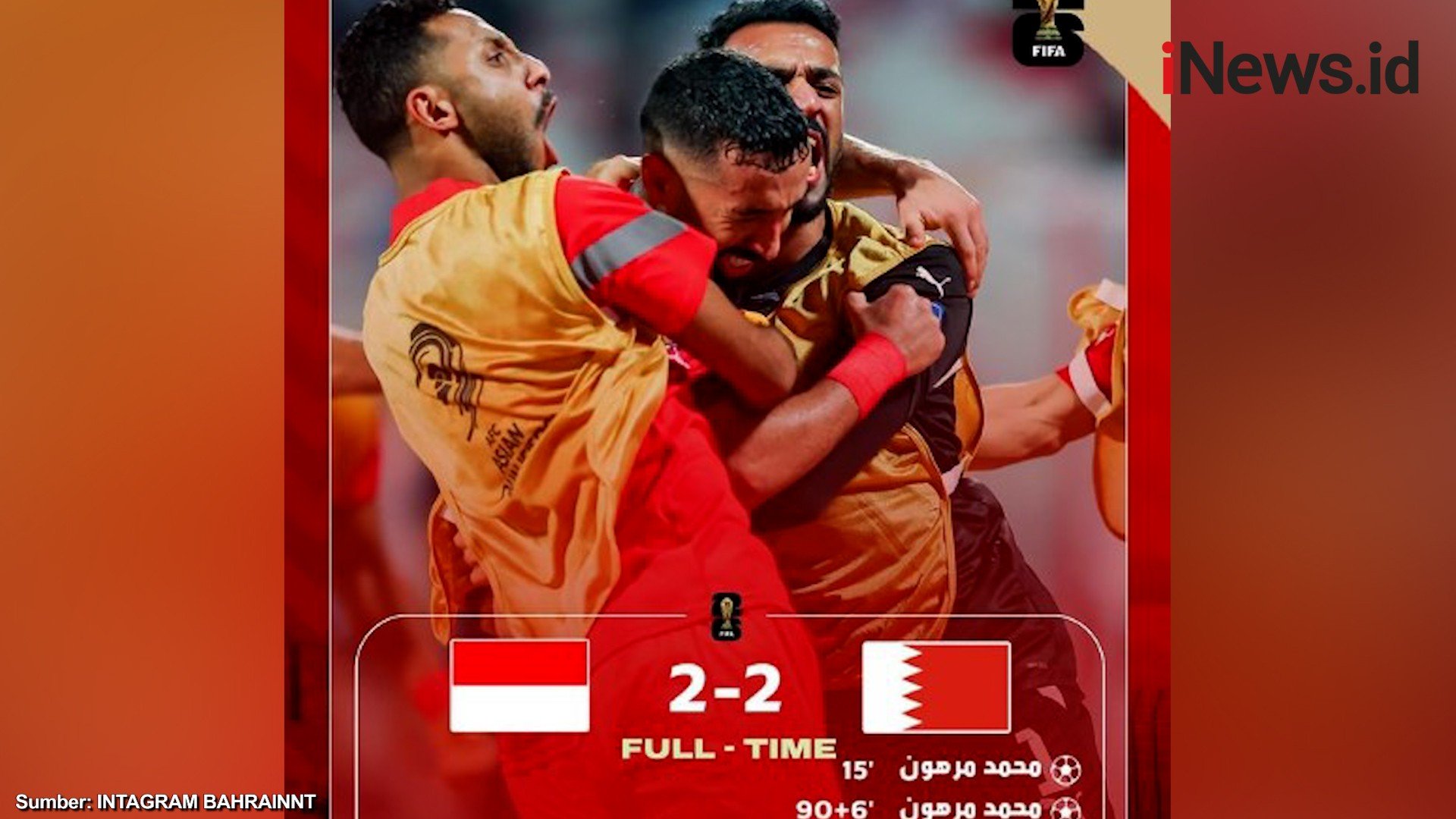 Kala Bahrain Klaim Gol Kedua ke Gawang Indonesia di Menit 90+6