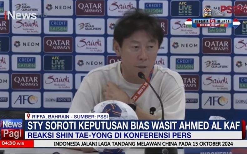 Pernyataan Lengkap Shin Tae-yong atas Keputusan Kontroversial Wasit Ahmed Al Kaf