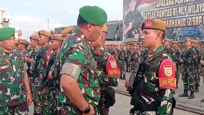 349 Prajurit Kembali ke Kodam II Sriwijaya dari Perbatasan Indonesia-Malaysia, 1 Orang Gugur