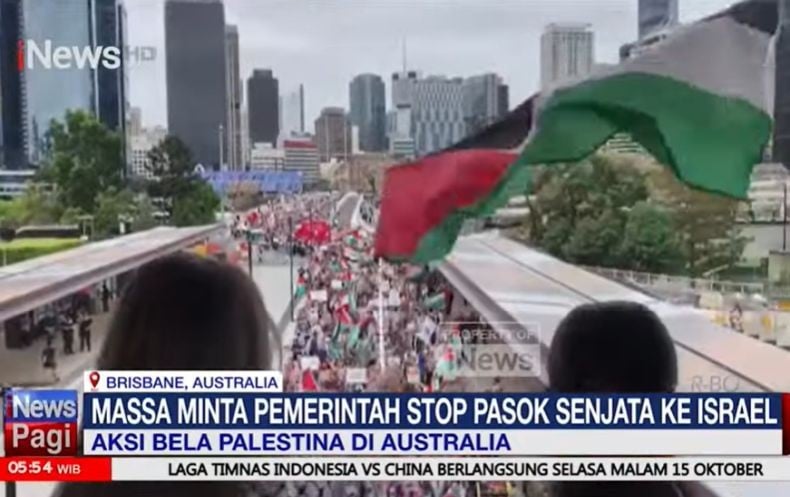 Demonstrasi Pro-Palestina di Brisbane, Ribuan Orang Desak Australia Setop Kirim Senjata ke Israel