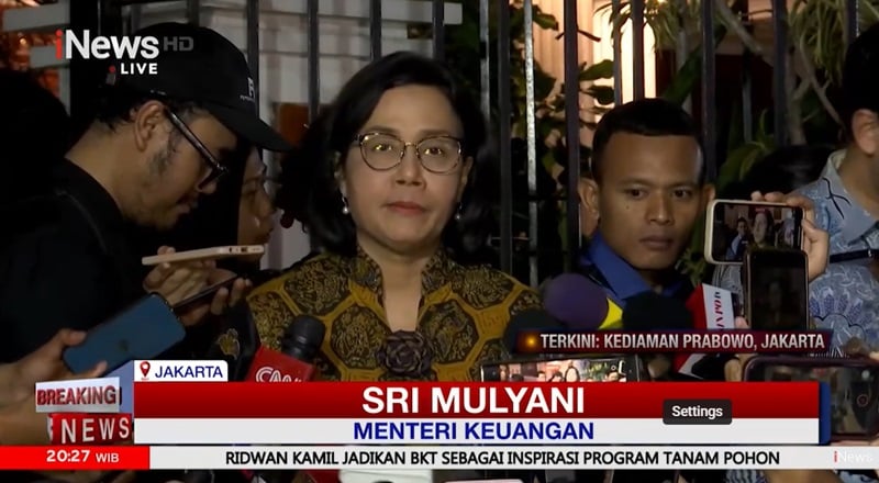 Sri Mulyani Diminta Jadi Menteri Keuangan di Kabinet Prabowo-Gibran