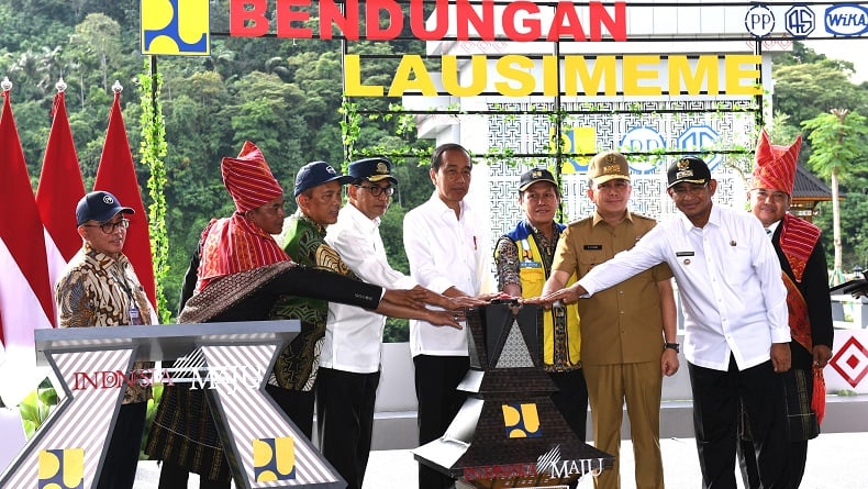 Jokowi Resmikan Bendungan Lausimeme, Bisa Kurangi Banjir di Medan dan Deliserdang