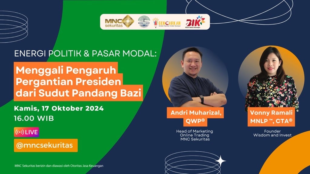 Simak IG Live MNC Sekuritas ‘Menggali Pengaruh Pergantian Presiden dari Sudut Pandang Bazi’ Sore Ini!