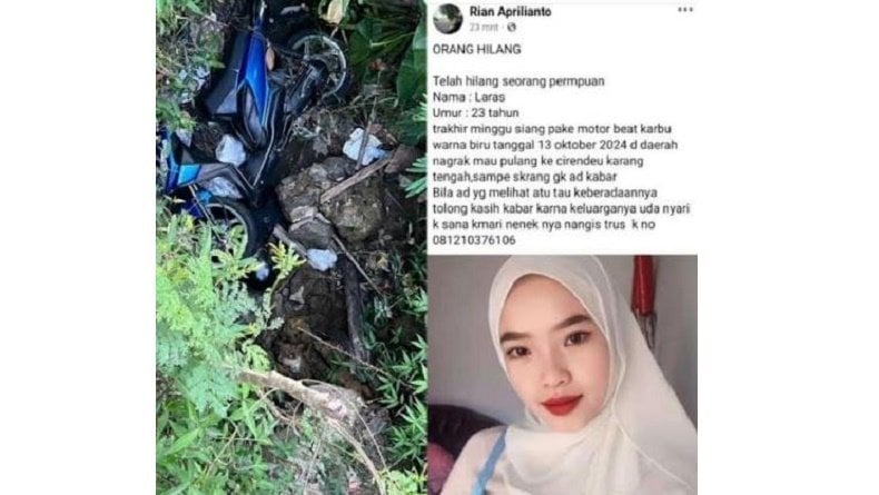 Gadis Cantik asal Sukabumi Hilang 4 Hari, Ditemukan Sudah Jadi Mayat di Selokan