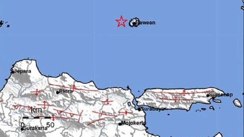 Gempa Hari Ini M3,8 Guncang Tuban, Terasa Skala II MMI di Bawean