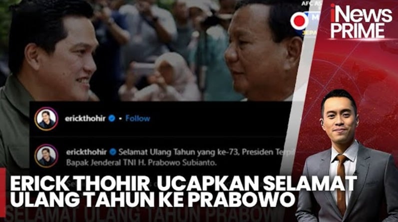 Erick Thohir hingga Sri Mulyani Ucapkan Selamat Ulang Tahun untuk Prabowo