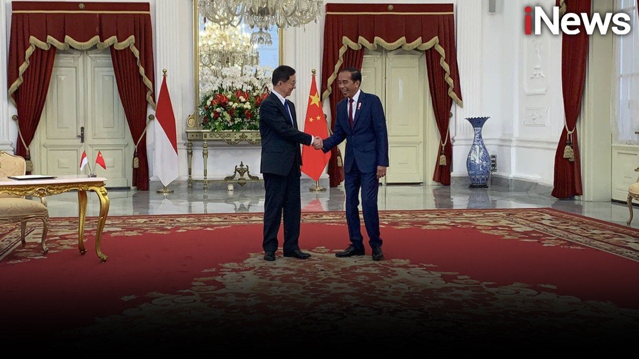 Presiden Jokowi Terima Wapres China Han Zheng di Istana Merdeka