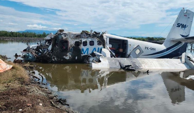 Update Kecelakaan Pesawat SAM Air Jatuh di Tambak Pohuwato, 5 Orang Tewas