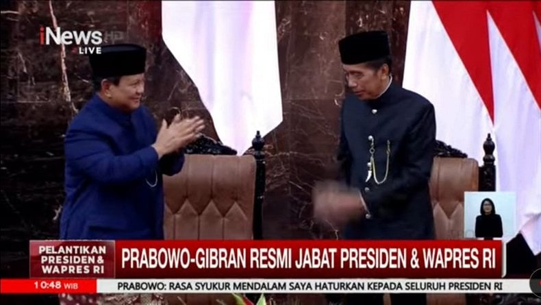 Anggota MPR Ramai-ramai Ucap Terima Kasih ke Jokowi, Prabowo Beri Tepuk Tangan