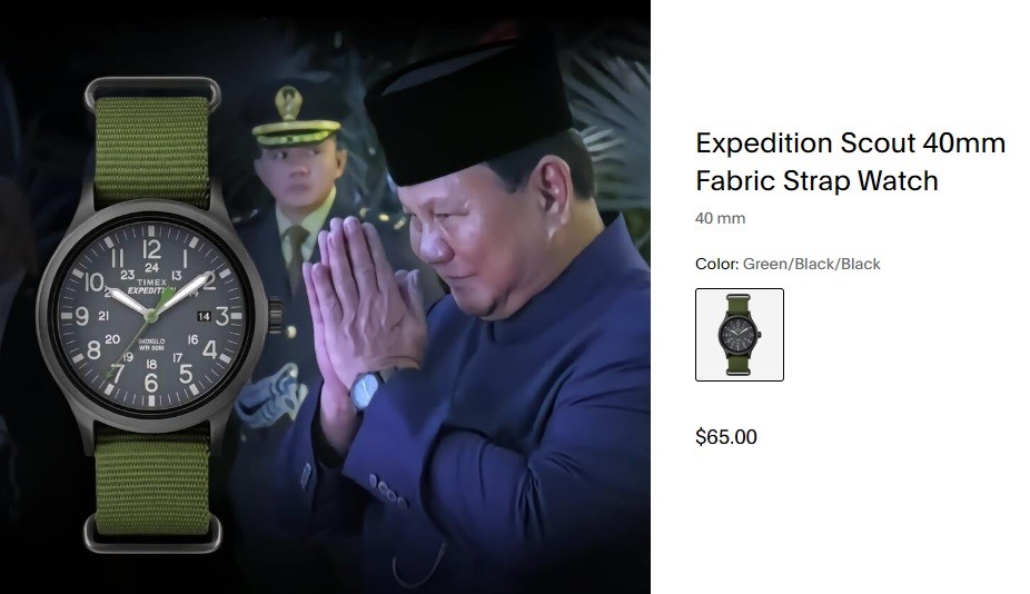 Viral Presiden Prabowo Subianto Pakai Jam Tangan Seharga Rp1 Jutaan saat Pelantikan