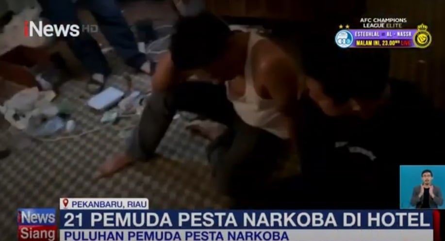 Polisi Gerebek Sekelompok Pemuda Sedang Pesta Narkoba di Kamar Hotel