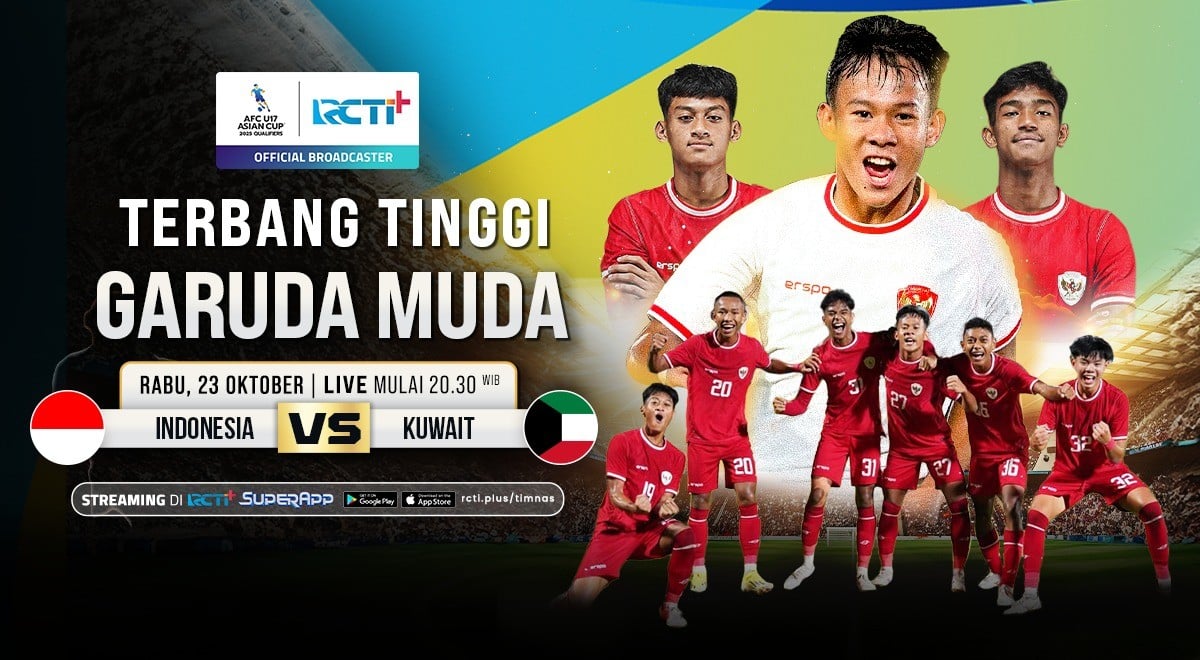  Jadwal Live Streaming Timnas Indonesia U-17 Vs Kuwait di Kualifikasi Piala Asia U-17 di RCTI+