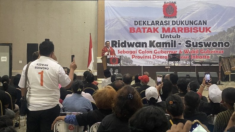 Komunitas Batak Marbisuk Deklarasi Dukung Ridwan Kamil-Suswono di Jakarta