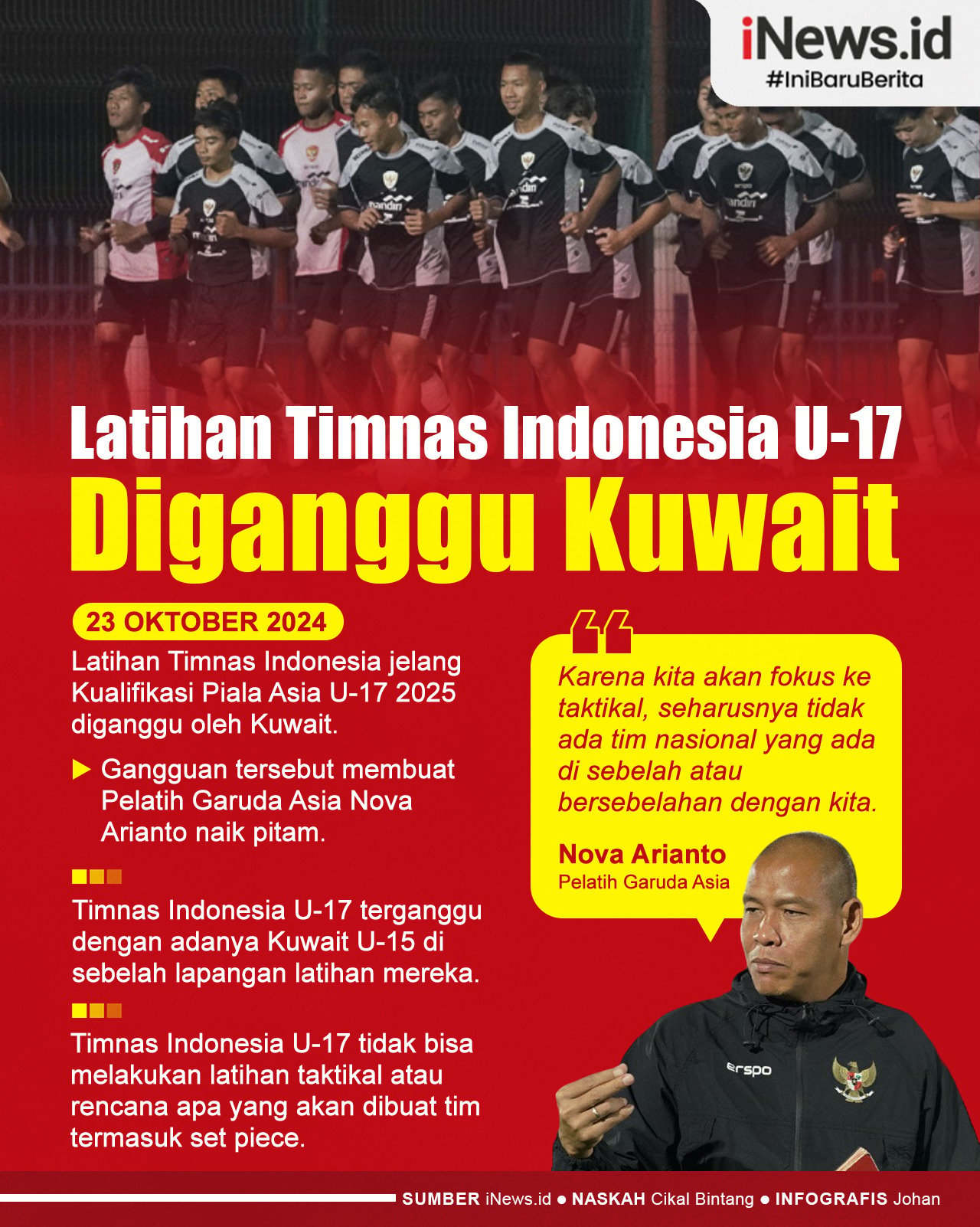 Infografis Latihan Timnas Indonesia U-17 Diganggu Kuwait