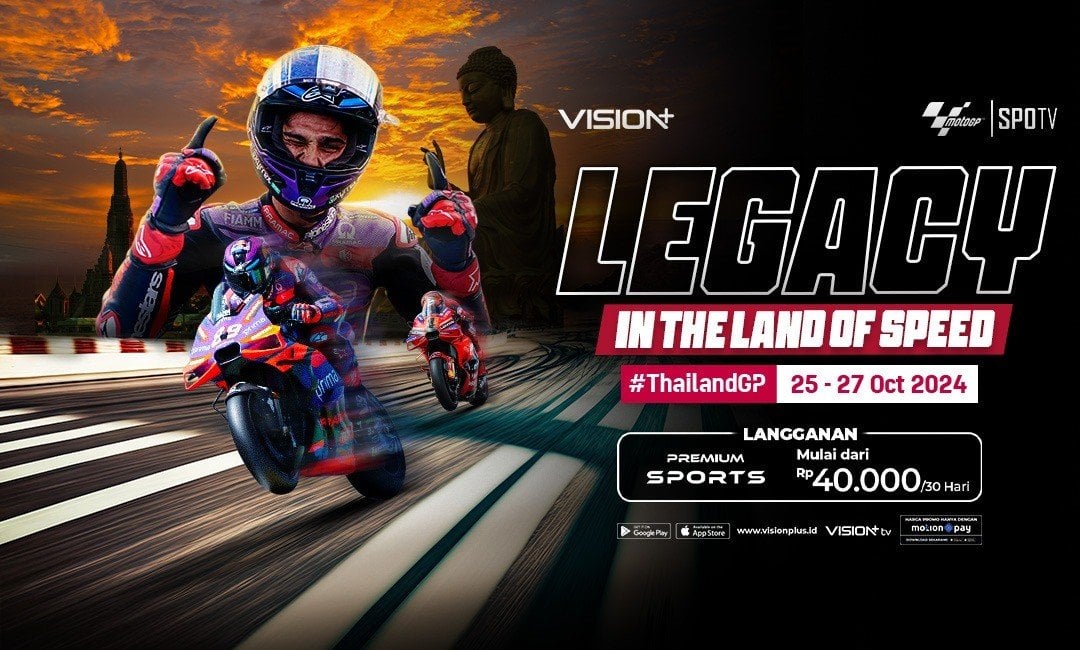 Ini Jadwal dan Link Streaming MotoGP Thailand 2024 di Vision+