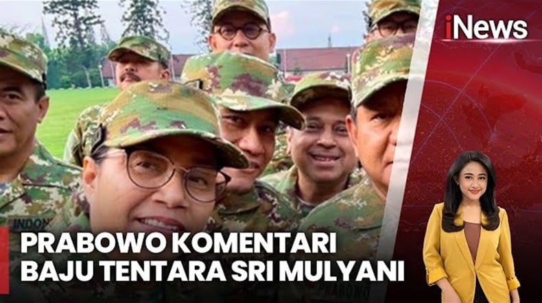 Prabowo Kagum Lihat Sri Mulyani Pakai Seragam Militer, Sebut Mirip KSAL AS