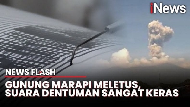 Gunung Marapi Kembali Erupsi, Kolom Abu Tebal Berwarna Kelabu ke Arah Barat Laut