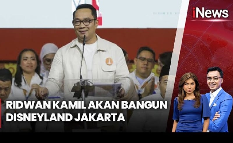 Jawaban Berkelas Ridwan Kamil saat Ditanya Bangun Disneyland di Jakarta atau Cikarang